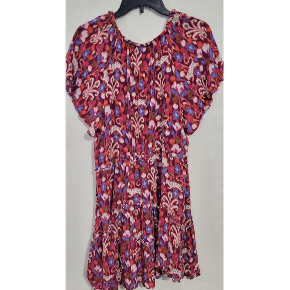 Anthropologie Dress Womens Medium Robin Tiered Mini Dress Ruffle V-neck Dress - Picture 6 of 12